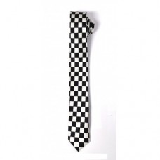 Black + White Checkered Tie